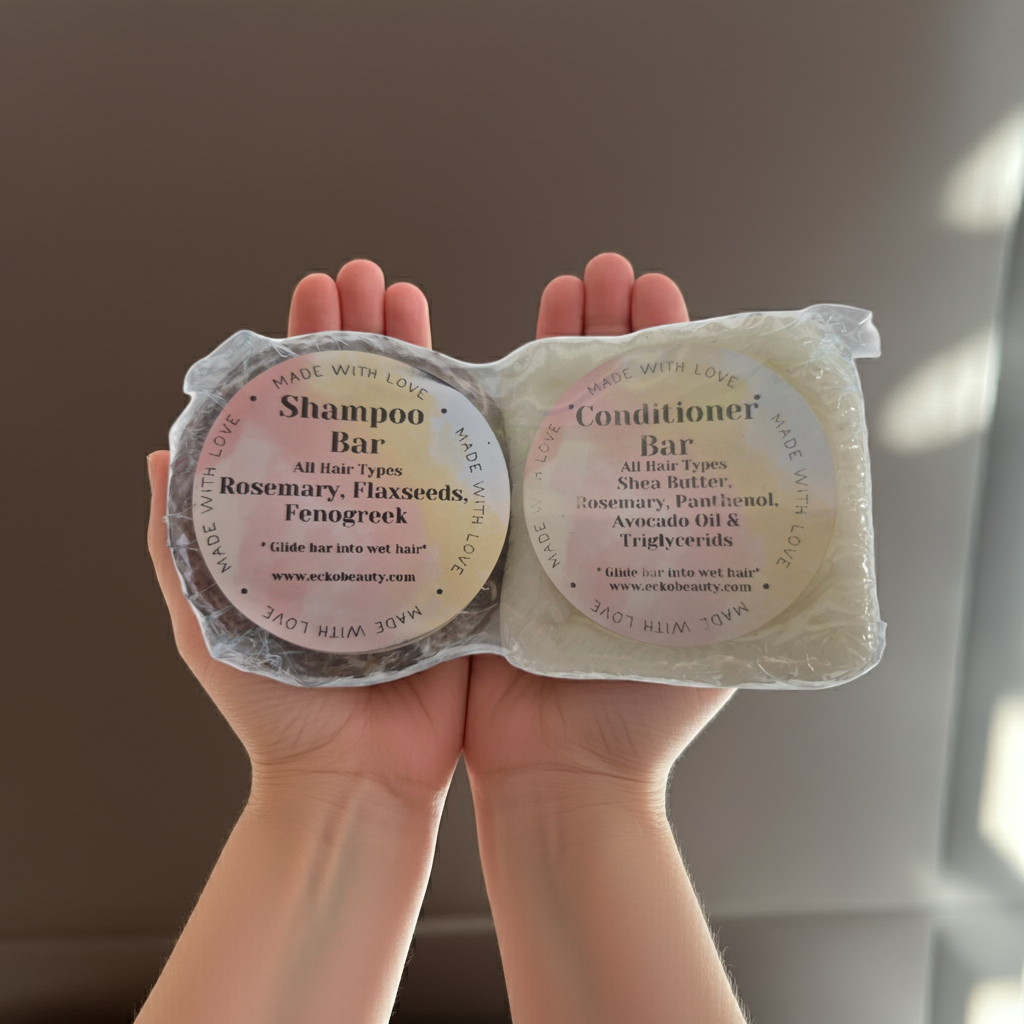 Shampoo & Conditioner Kit Bars - Rosemary, Fenugreek, Flaxseeds, Avocado