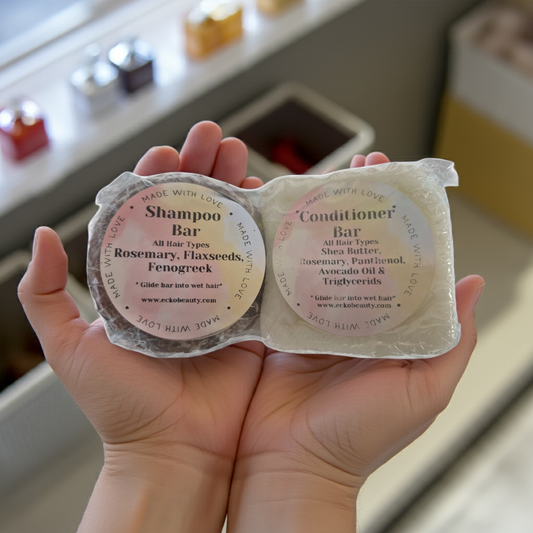 Shampoo & Conditioner Kit Bars - Rosemary, Fenugreek, Flaxseeds, Avocado
