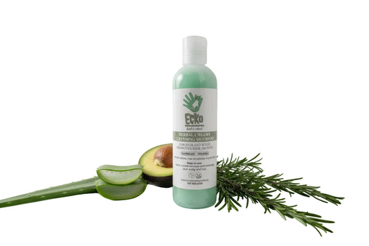 Shampoo Natural de Aloe Vera, Aguacate, Romero, Jojoba y Vitamina E